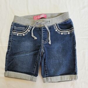 Girls First denim shorts. Blue. Size 7/8